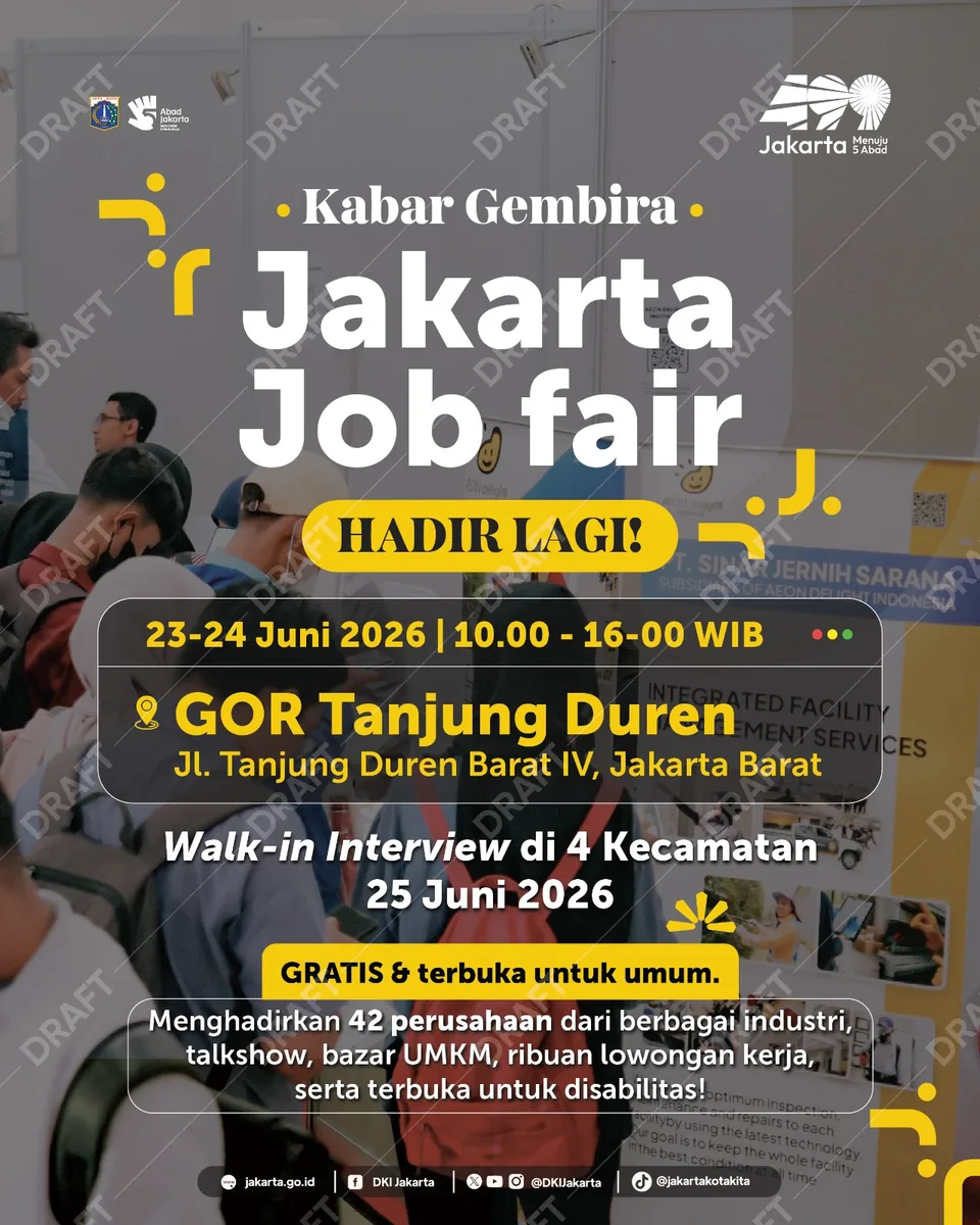 Job Fair Kabupaten Bandung 2026 (Suku Dinas TKTE Wilayah Kabupaten Bandung Barat) : 23-24 Juni 2026