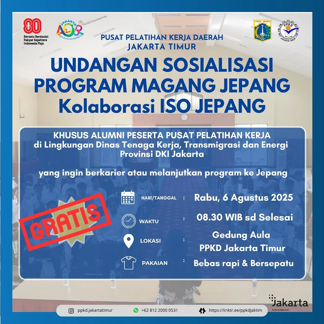 UNDANGAN SOSIALISASI PROGRAM MAGANG JEPANG – PPKD KABUPATEN BANDUNG